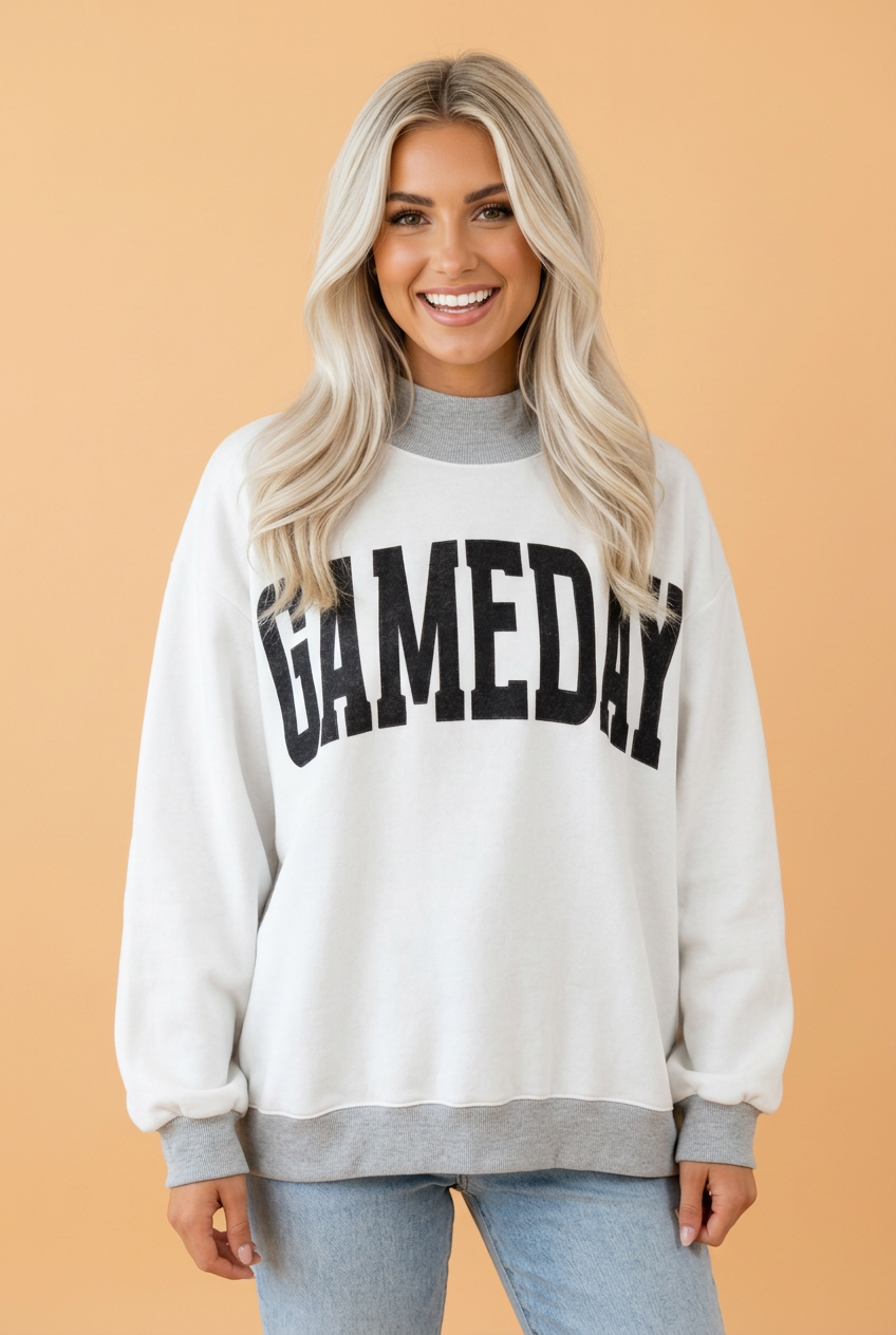 PRETTY BASH GAMEDAY/FOOTBALL Reversible Sweatshirt