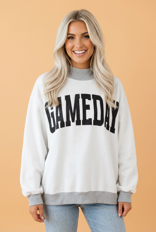 PRETTY BASH GAMEDAY/FOOTBALL Reversible Sweatshirt
