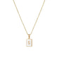 Square Initial 18K Gold-plated Stainless Steel Necklace -FGS