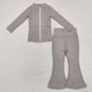 8 Colors Sibling Baby Girls Yoga Active Wear Jackets Pants 2pcs Work Outfits Sets