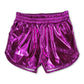 Blue elastic waist kids girls summer shorts