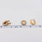 Cubic Zirconia Donut Design Huggie Earrings - FGS