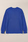 GAME DAY Textured Long Sleeve Crewneck Top