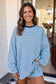LAS Striped Oversized Pocket Crew Neck Lounge Set (S-XL)