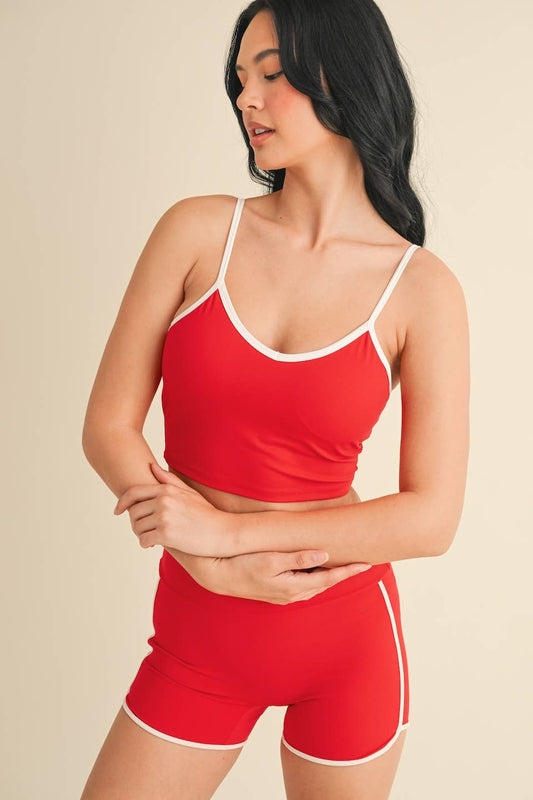 Contrast Crop Tank