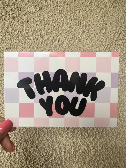 4x6 Package insert thank you cards qty 100 