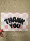4x6 Package insert thank you cards qty 100 
