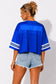 Womens Oversized Cropped Classic Mesh Football Jersey