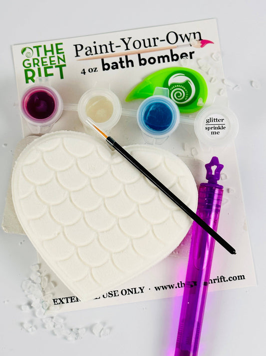 Mermaid Heart Bath Bomb Paint-Your-Own Set