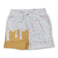 Black ice cream sprinkle baby kids summer team shorts