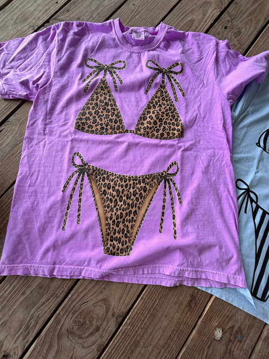 CHEETAH PRINT BIKINI COMFORT COLOR TEE