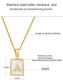 Square Initial 18K Gold-plated Stainless Steel Necklace -FGS