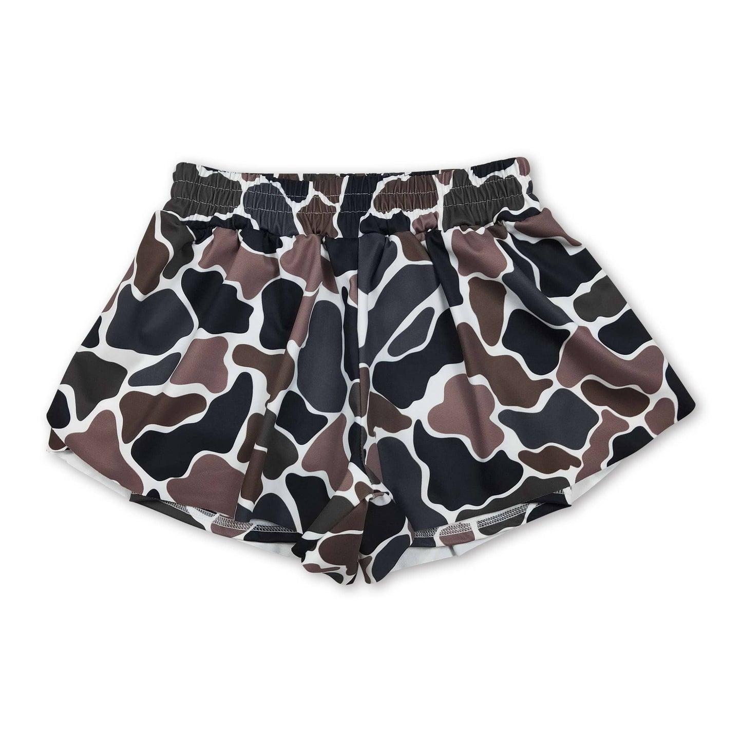 Black bow kids girls summer active shorts