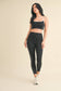 Piping Detail Crop Tank and Leggings Set