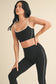 Piping Detail Crop Tank and Leggings Set