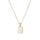 Square Initial 18K Gold-plated Stainless Steel Necklace -FGS