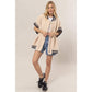 Stripe Edge Oversized Teddy Vest