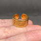 Zircon 18K Gold Plated Stainless Steel Open Ring - FGS