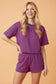 PRETTY BASH Stripe Short Sleeve Top & Short Set