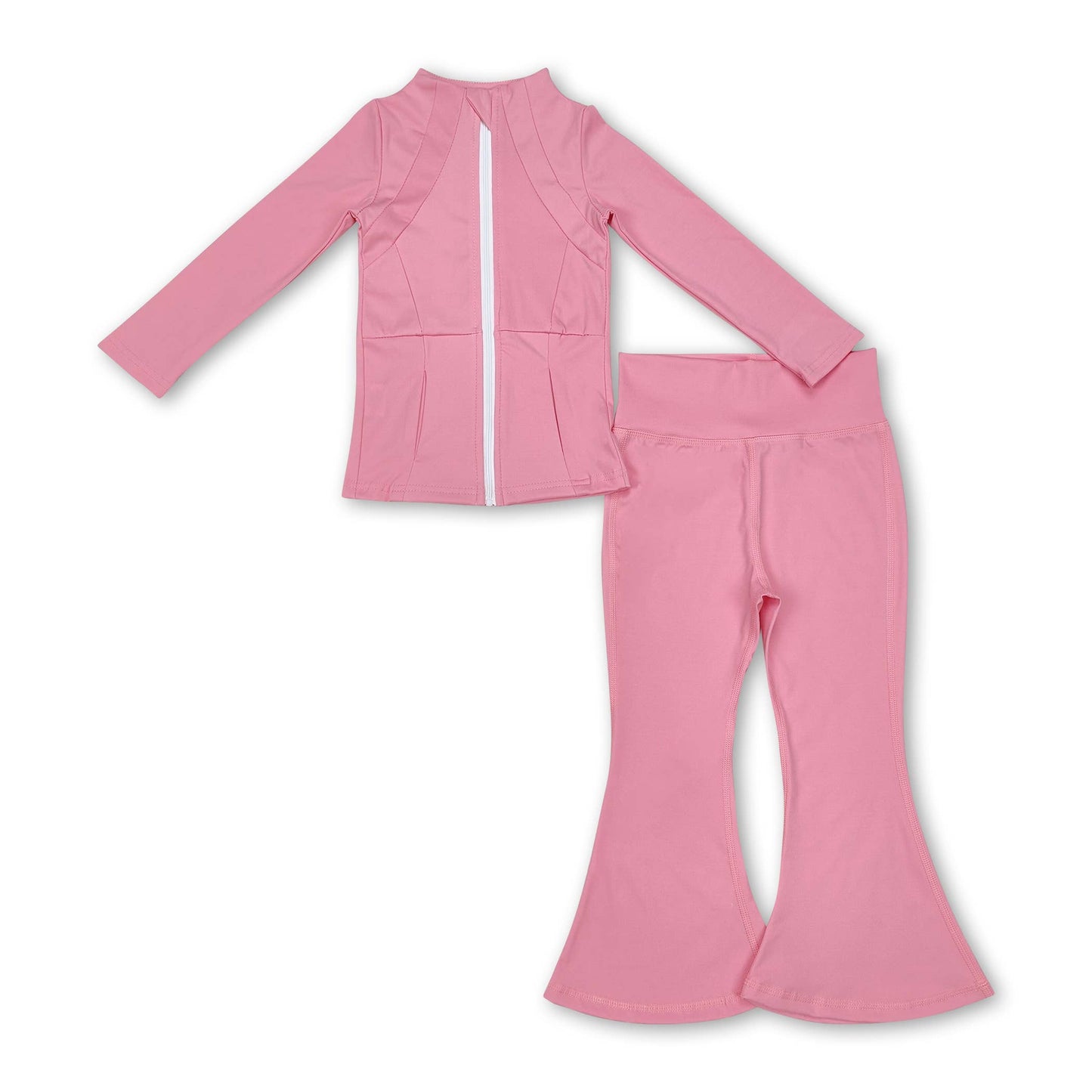 Long sleeves black top pants kids girls yoga clothing