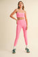 Piping Detail Crop Tank and Leggings Set