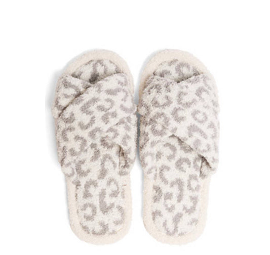 Cross Over Cheetah Slippers