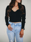 Sweetheart Cropped Sweater