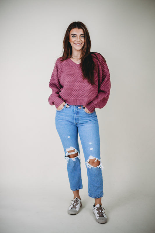 Orchid Cropped Sweater