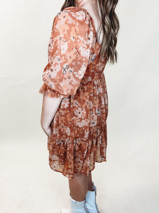 Fall Floral Dress